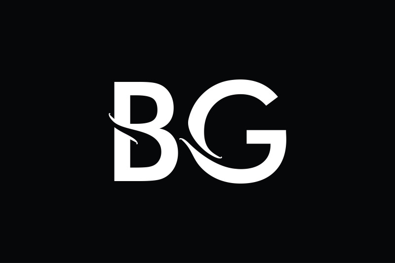 BG Monogram Logo Design By Vectorseller | TheHungryJPEG
