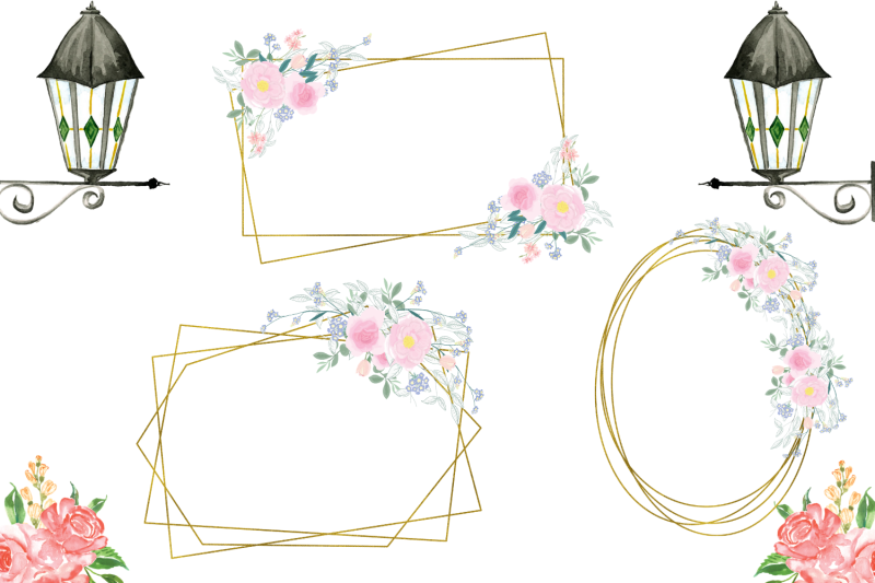 frames-with-delicate-flowers-wedding-romantic-frame