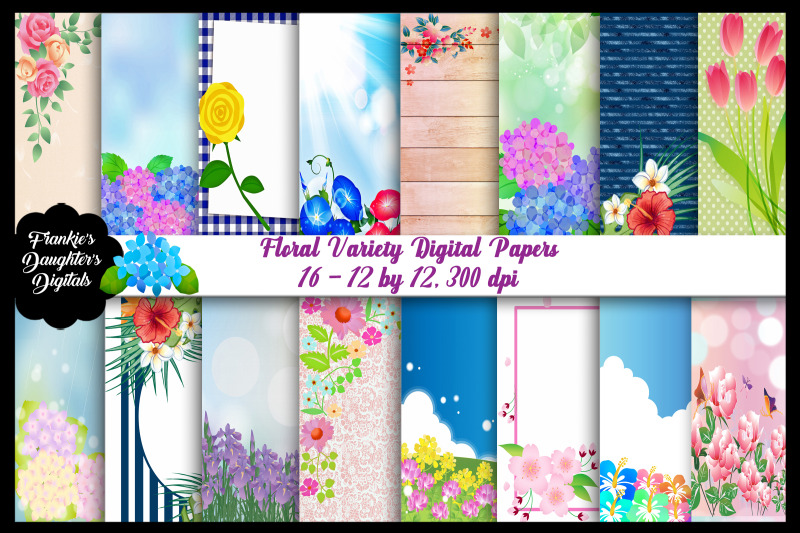 floral-variety-digital-papers