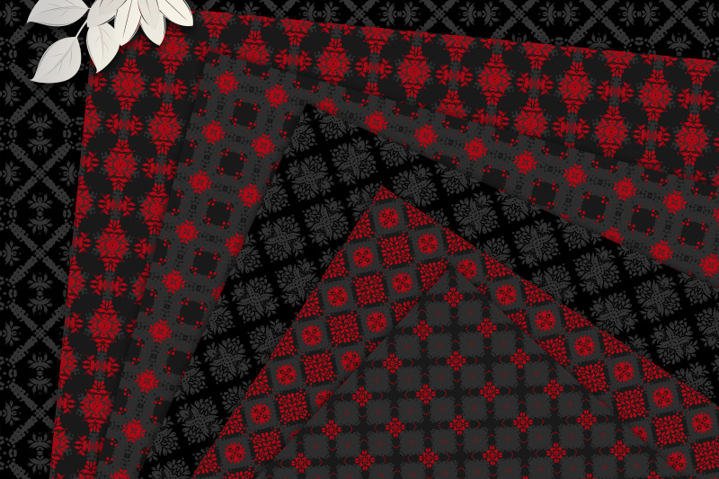 red-and-black-seamless-gothic-patterns