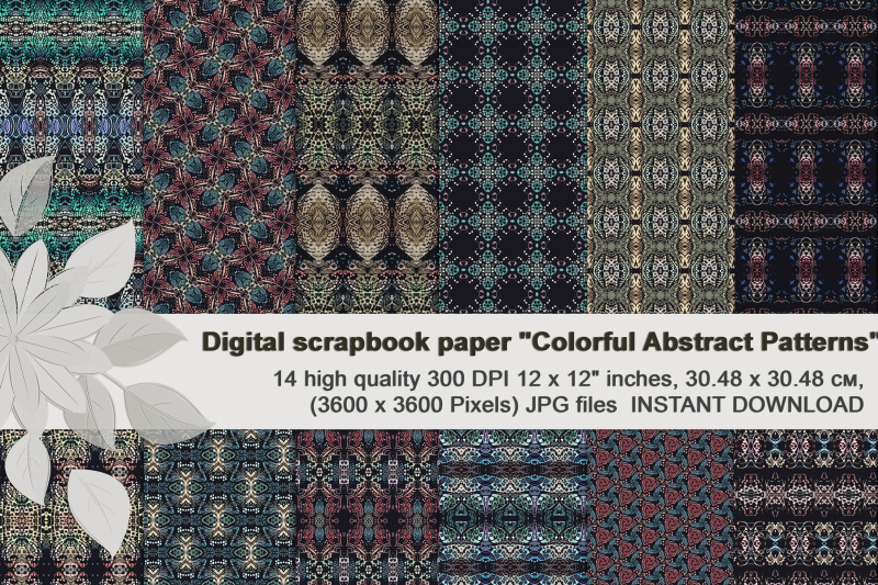 dark-colored-boho-patterns-ethnic-digital-scrapbook-paper