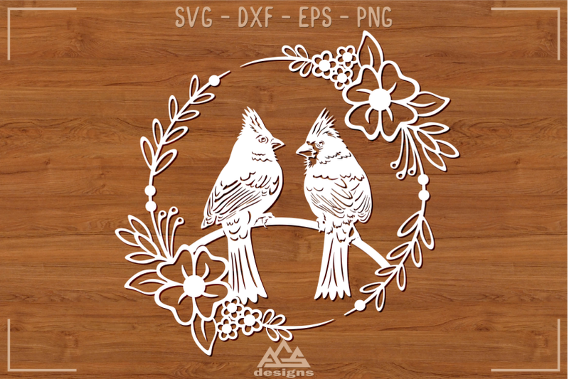 cardinal-bird-papercut-svg-design