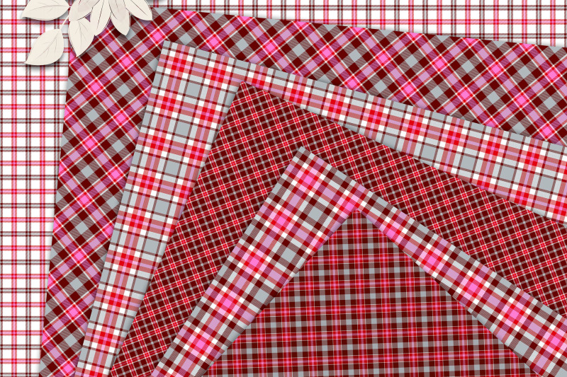 red-pink-gray-plaid-seamless-digital-paper