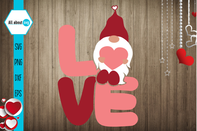 Download Love Gnome Svg, Valentines Gnome Svg By All About Svg ...