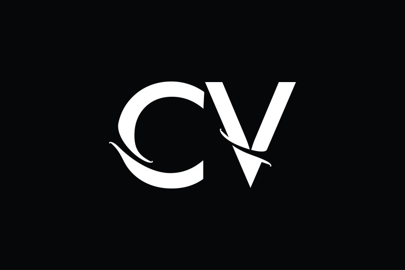 cv-monogram-logo-design