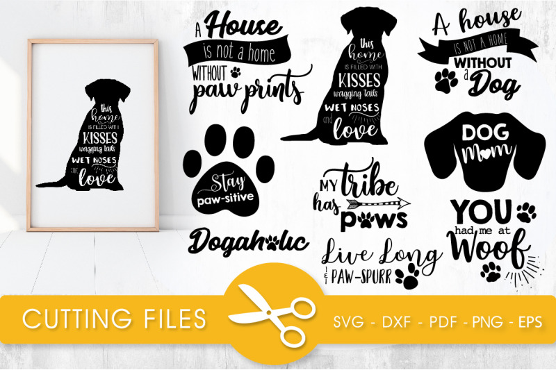 Download Dog svg bundle cutting files svg, dxf, pdf, eps, png By ...