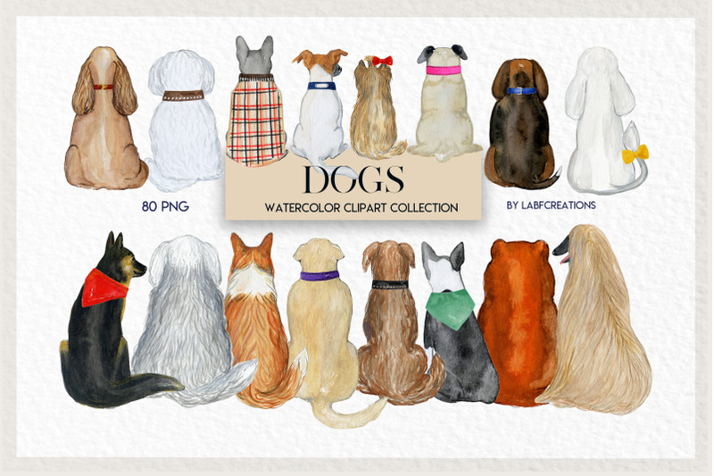 dogs-watercolor-backs-of-dog