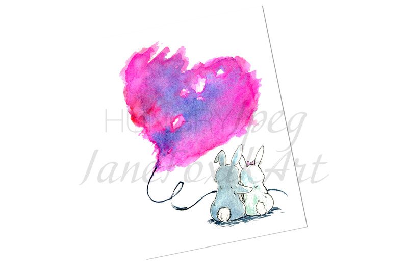 watercolor-illustration-of-two-bunnies-in-love-romantic-wedding-design