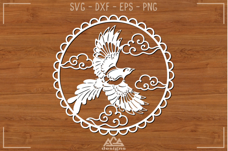 Download Bird Flying Papercut Svg Design By AgsDesign ...