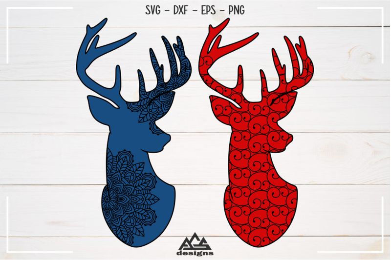 deer-reindeer-with-pattern-svg-design