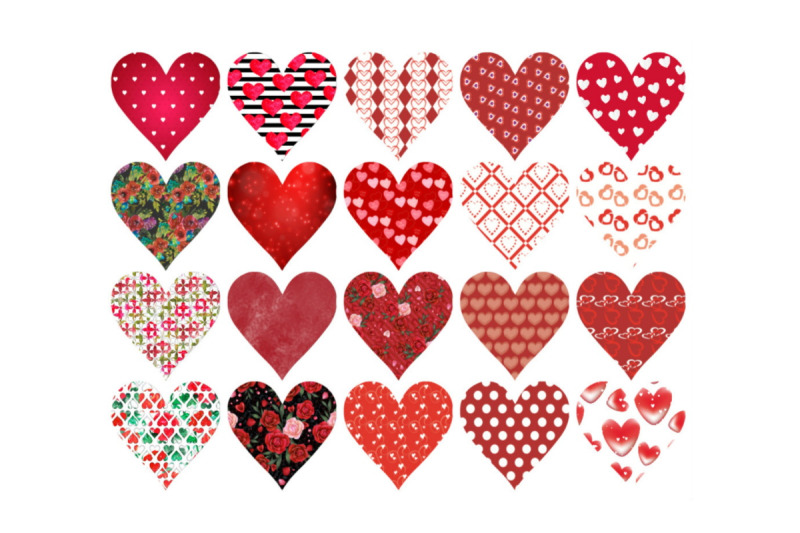 sheet-of-20-small-valentine-039-s-day-red-hearts-collage