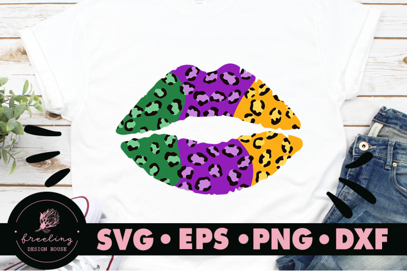 Download Mardi Gras Leopard Print Lips SVG By Freeling Design House ...