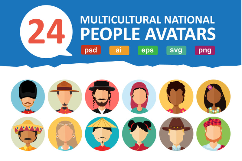 24-avatars-people-national-flat