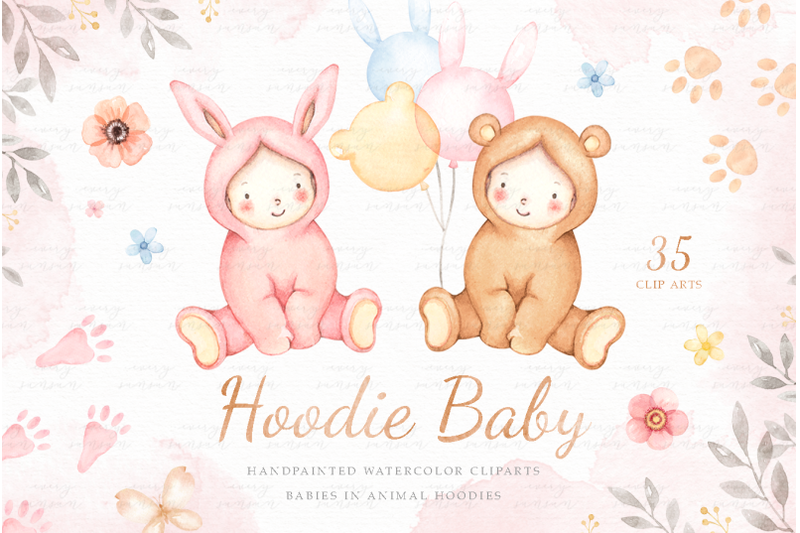 hoodie-baby-watercolor-clip-arts