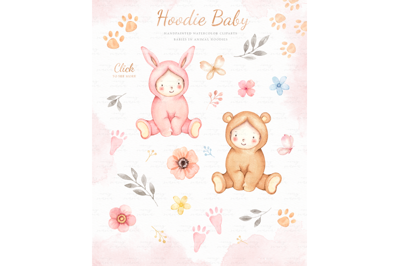 hoodie-baby-watercolor-clip-arts