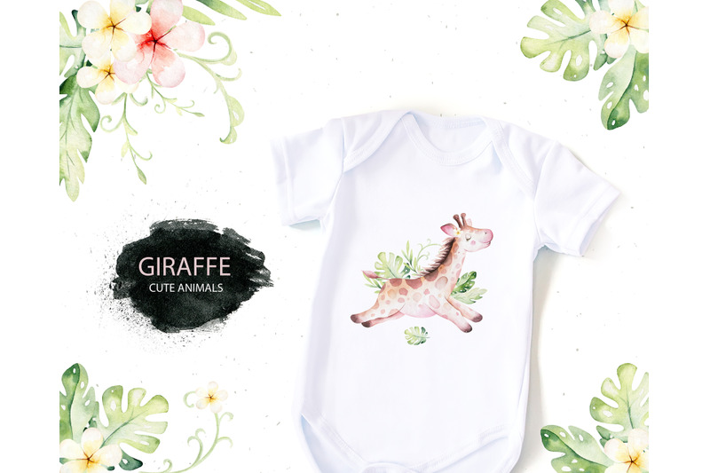 giraffe-watercolor-collection