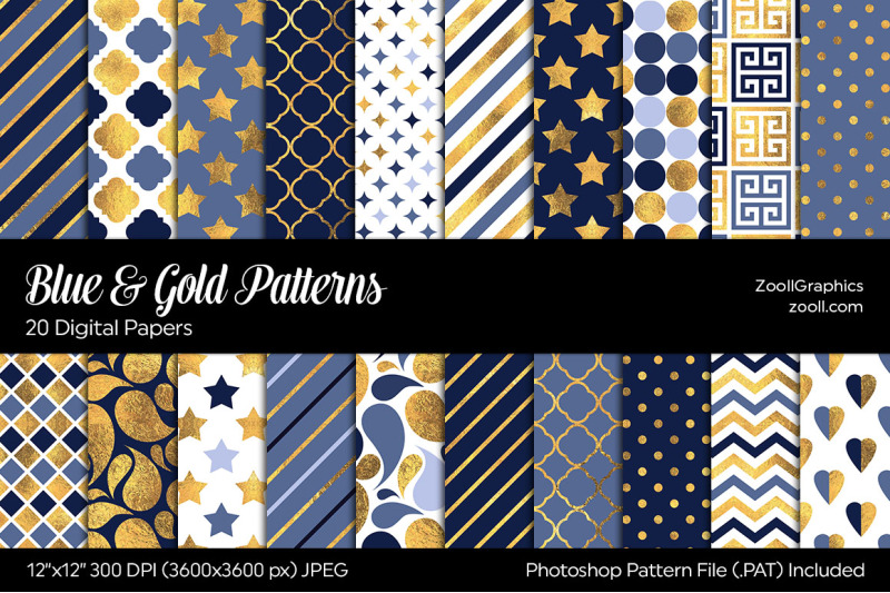 blue-and-gold-digital-papers