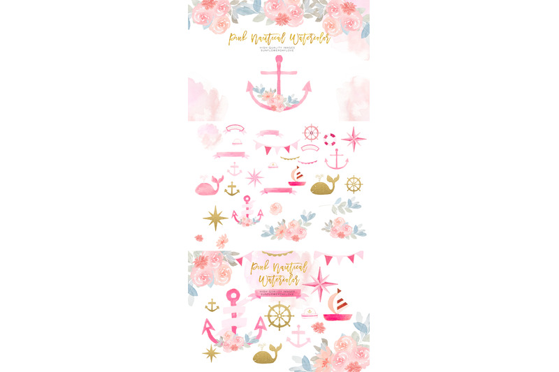 gold-and-pink-nautical-clipart-anchor-clip-art-sailboat-clip-art