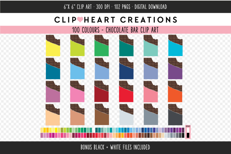 chocolate-bar-bite-clipart-100-colours