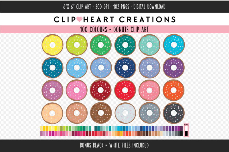 donut-clipart-100-colours