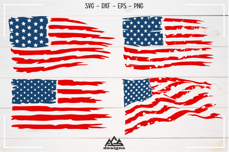 Download USA Flag Distressed Svg Design By AgsDesign | TheHungryJPEG.com