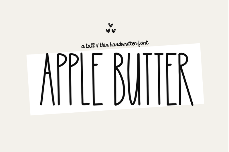 apple-butter-a-tall-and-thin-handwritten-font