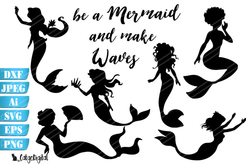 mermaid-silhouettes-svg-eps-ai-png-dxf