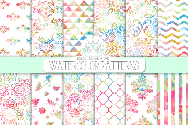 watercolor-patterns-digital-paper