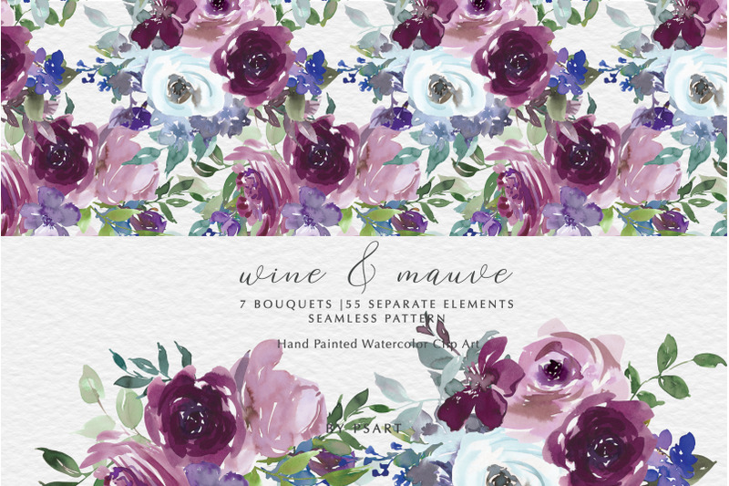 wine-amp-mauve-watercolor-floral-clipart-set