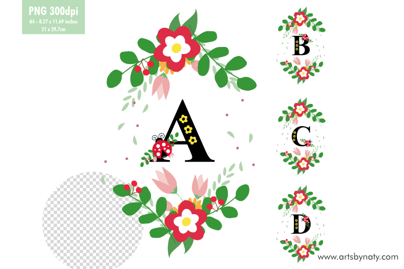 letters-abcd-monogram-ladybug-illustration