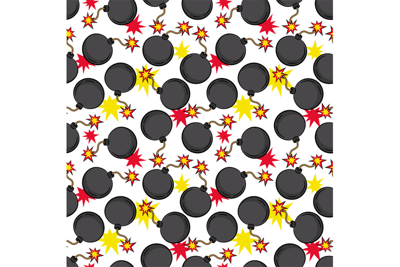 cartoon-bombs-seamless-pattern
