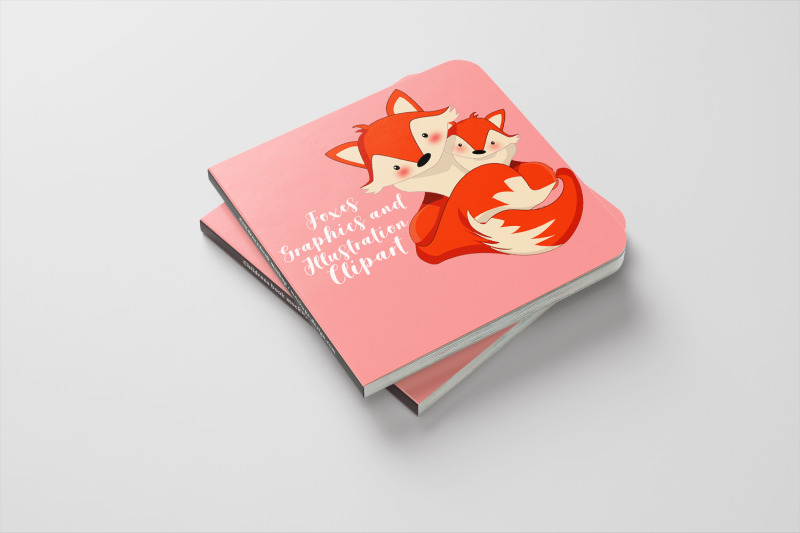 cute-foxes-bundle-clipart-graphic