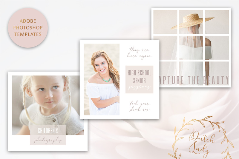 PSD Instagram Post Template Set #3 By The Dutch Lady Designs ...