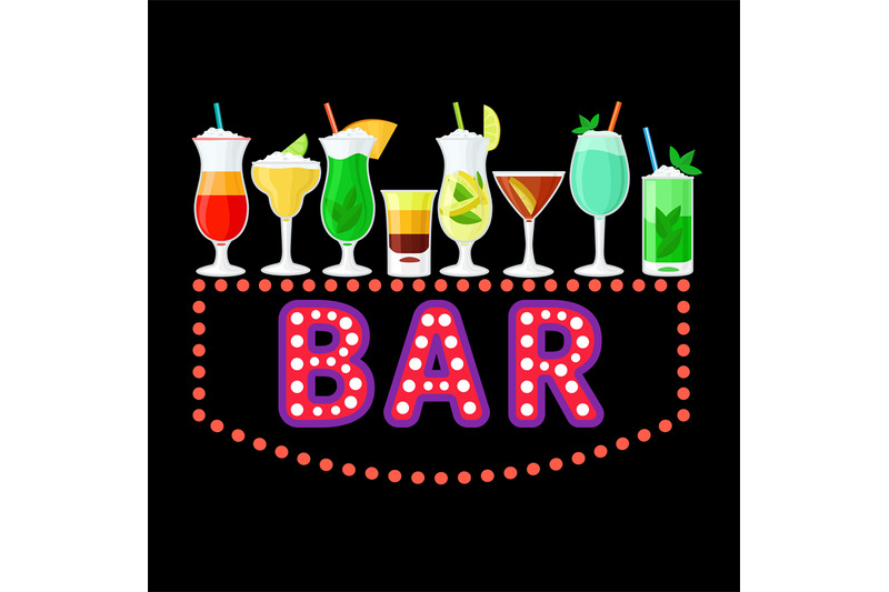 neon-bar-sign-with-colorful-cocktails-vector-design