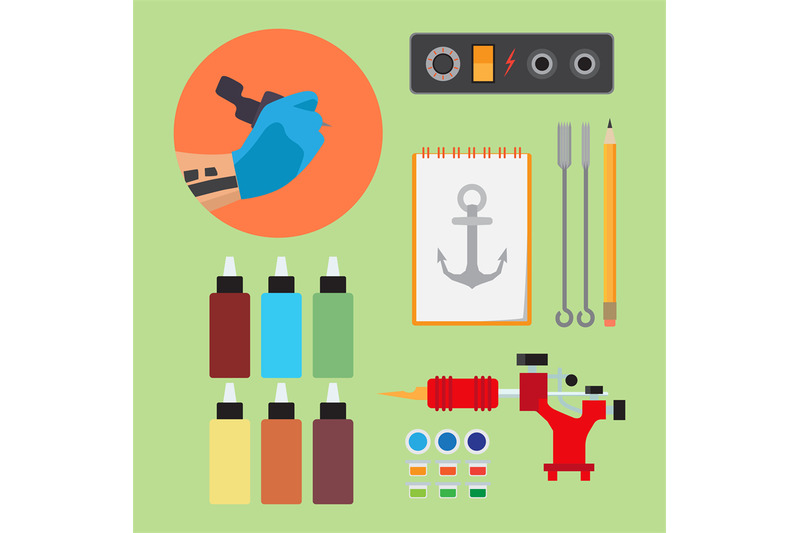 paints-and-tools-for-tattooing