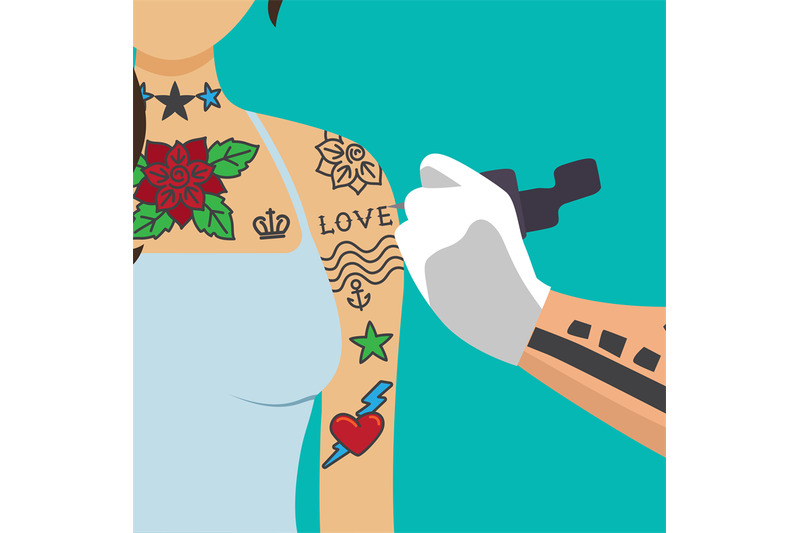 tattooist-artist-paint-girl-arm