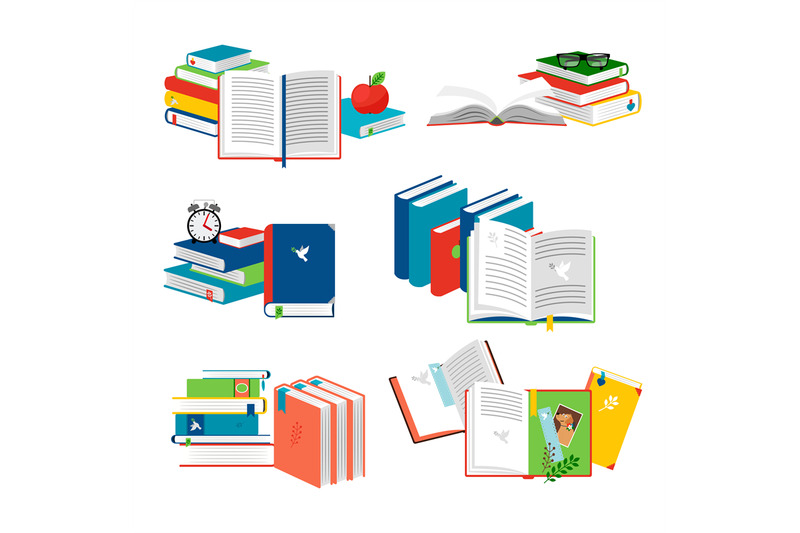 isometric-vector-books-vector-illustration-reading-concept-with-diary