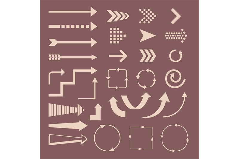 set-of-arrows-and-destinations-vector-design