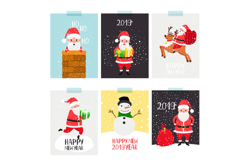 santa-posters-set-christmas-winter-flyer-set-with-santa-and-gifts-xm