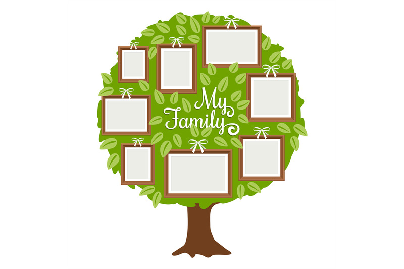 green-family-tree-with-frames