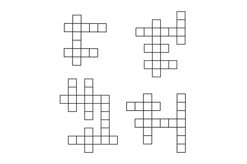 crossword-puzzle-flat-icons-set-vector-crosswords-template