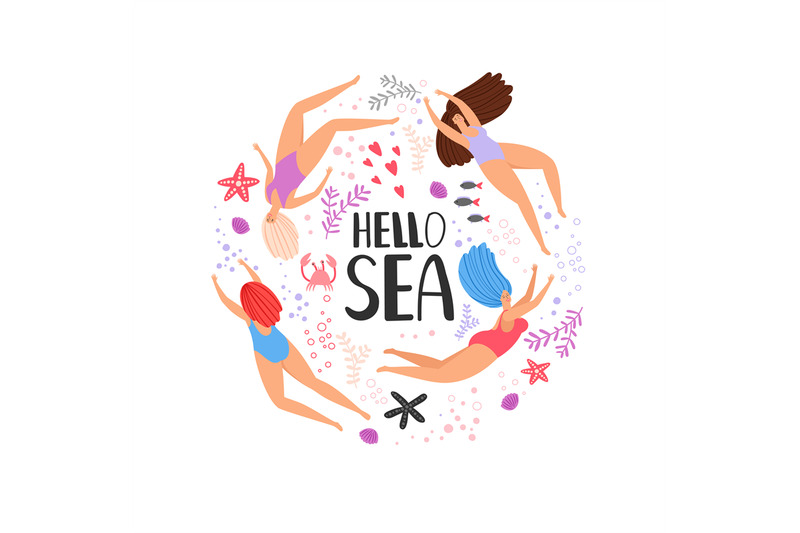 hello-sea-cartoon-swimming-women