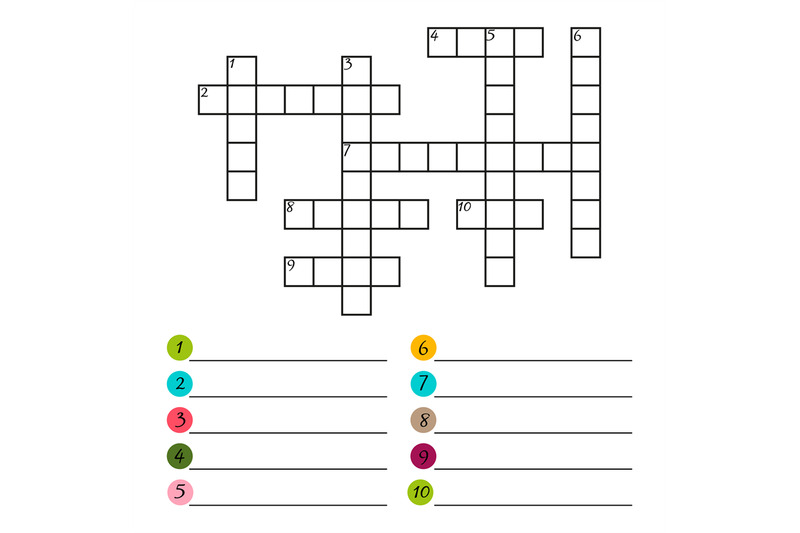vector-crossword-puzzle-template-isolated-on-white-background