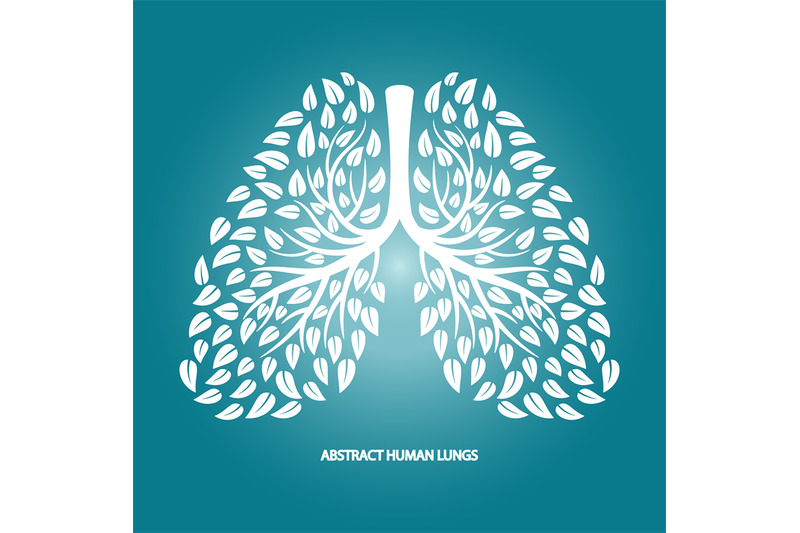 abstract-human-lungs-from-foliage-vector-background