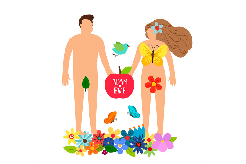 adam-and-eve-bible-genesis-vector-illustration-with-naked-woman-man