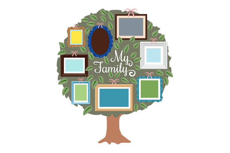 my-family-genealogy-tree-with-retro-frames-on-the-foliage