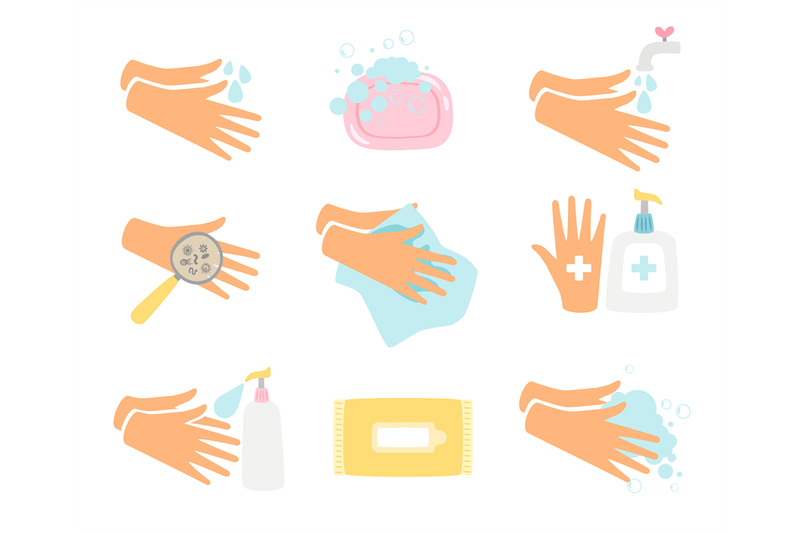 hand-hygiene-icons-set