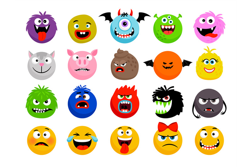monster-and-animal-emoticons