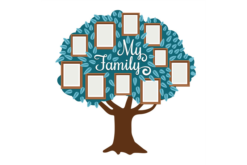 family-tree-with-photo-frame-isolated-on-white