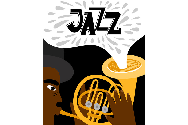 jazz-man-african-playing-trumpet-of-banner